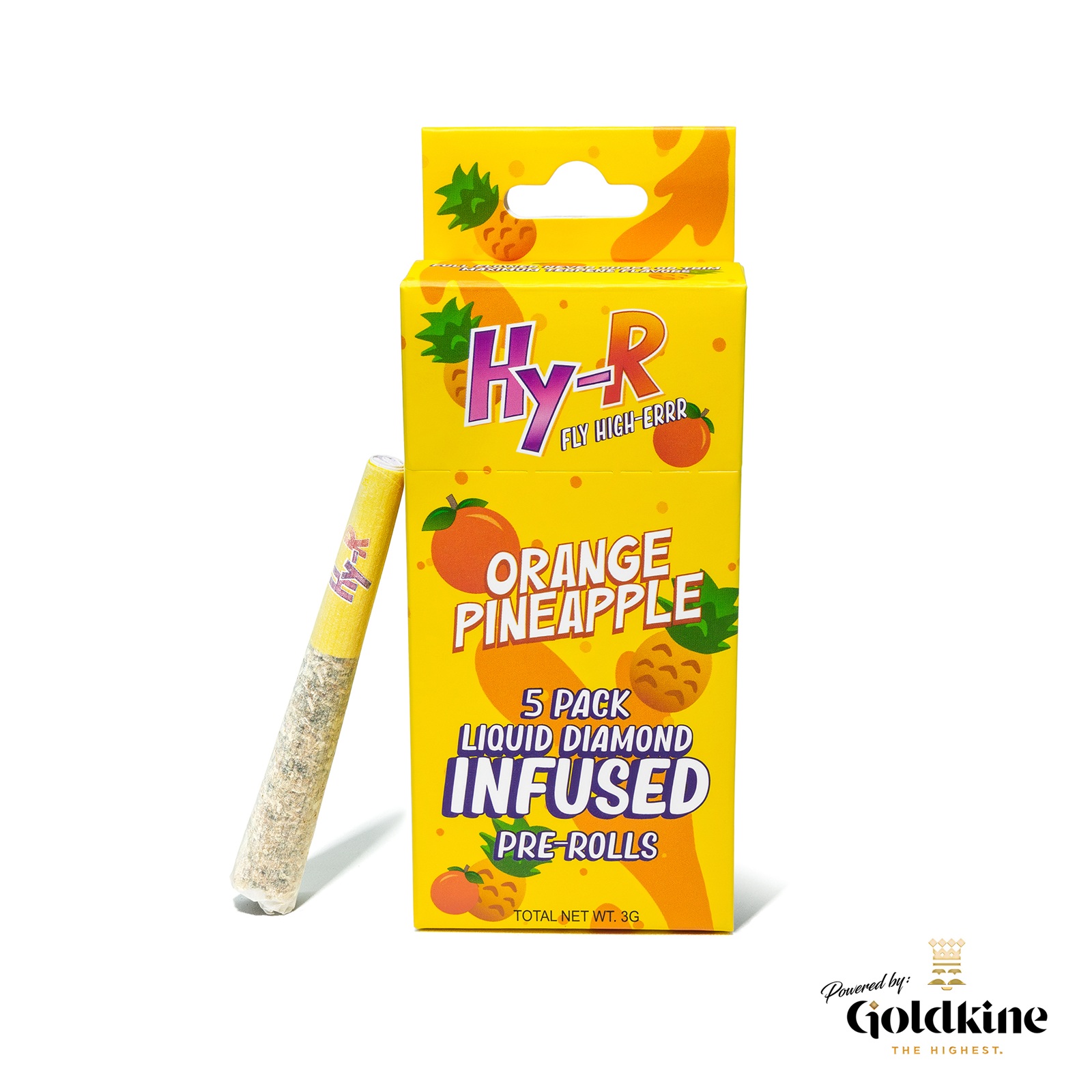 Photograph of product: HY-R | ORANGE PINEAPPLE | INFUSED MULTI-PACK | 3G | REC