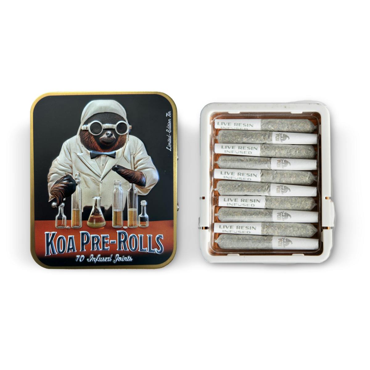 Photograph of product: 10-Pack Blackberry Dream (Oui'd) Indoor Live Resin Infused Pre-rolls .35g/3.5g TH-oui:41%$44