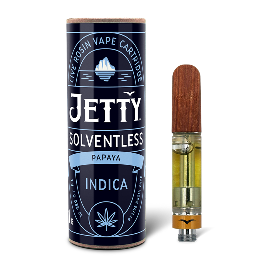 Photograph of product: Jetty | Papaya | Vape Cartridge | Live Rosin