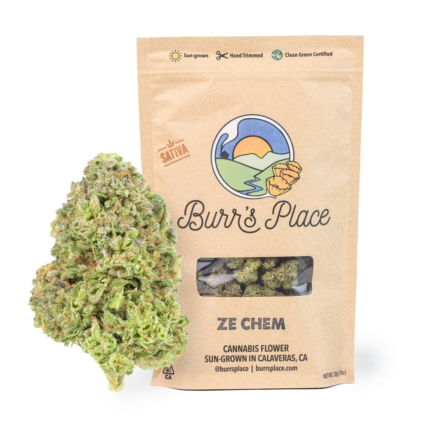 Photograph of product: Ze Chem (S) | 28g Sungrown Flower