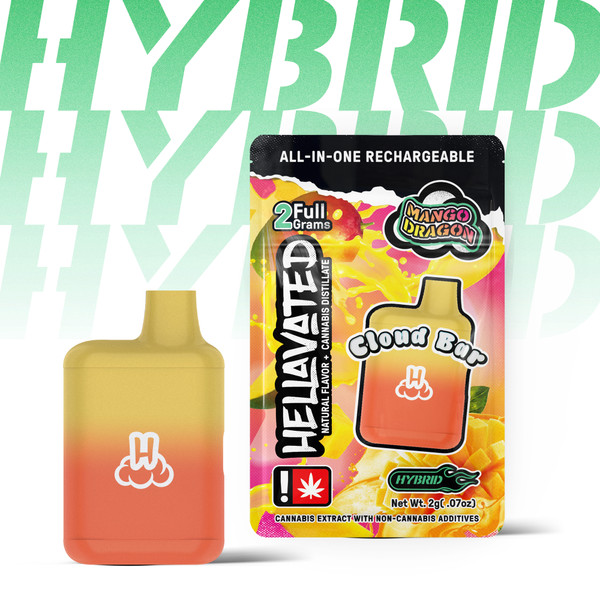 Photograph of product: Hellavated 2g Cloud Bar | Mango Dragon Disposable