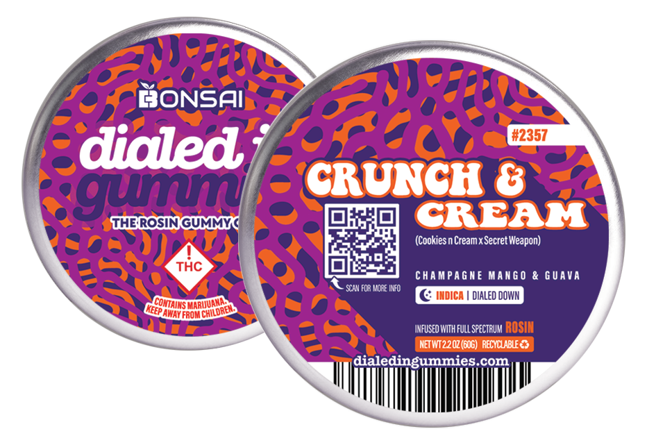 Photograph of product: Dialed In Crunch & Cream (I) Gummies 100mg