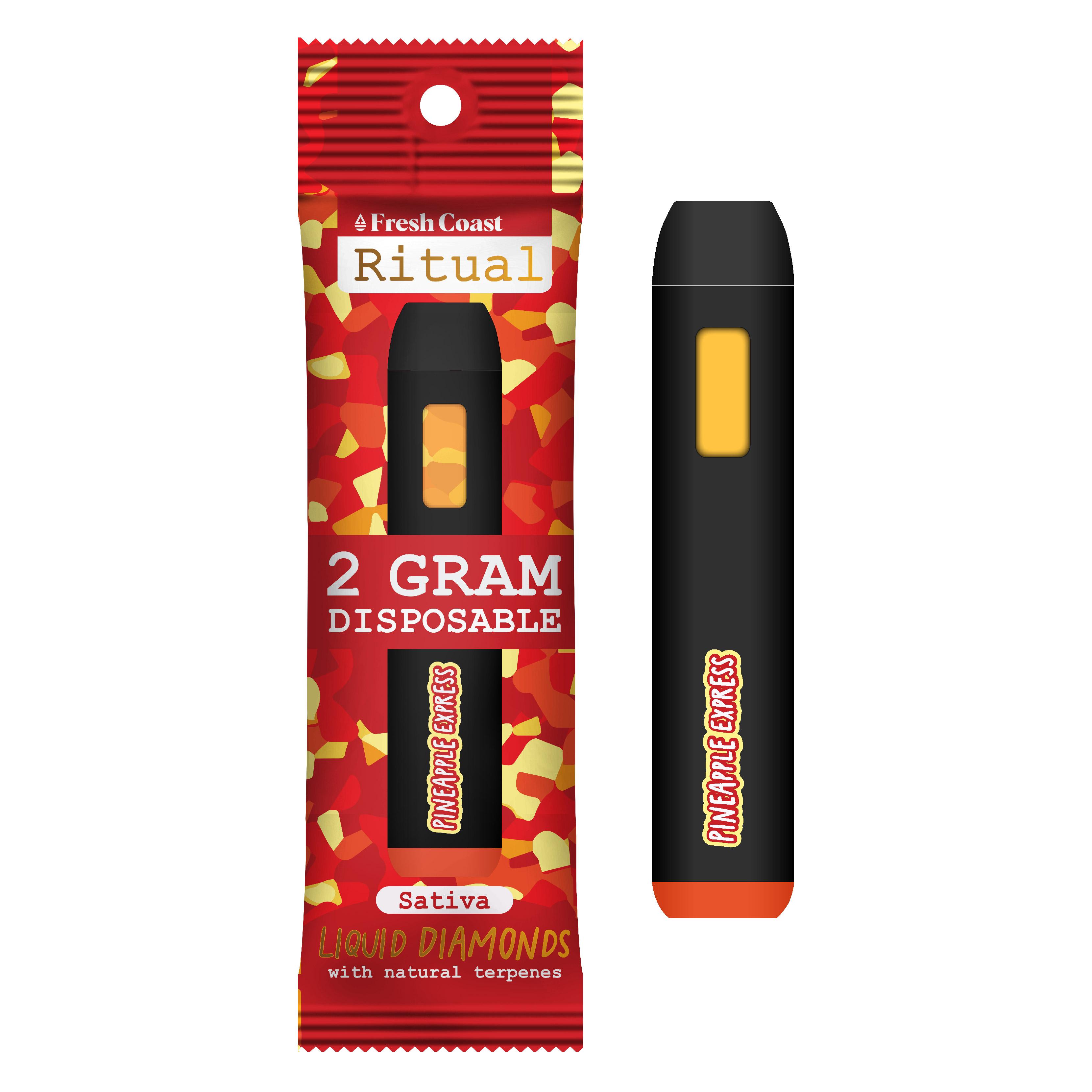 Photograph of product: Ritual Pineapple Express All-In-One Liquid Diamonds Vape | 2g