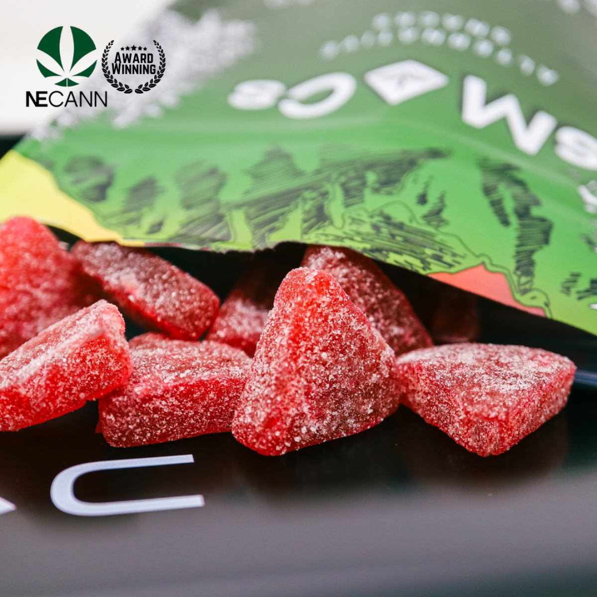 Photograph of product: Full Spectrum RSO Raspberry Watermelon Gummies 20-Pack | 100MG