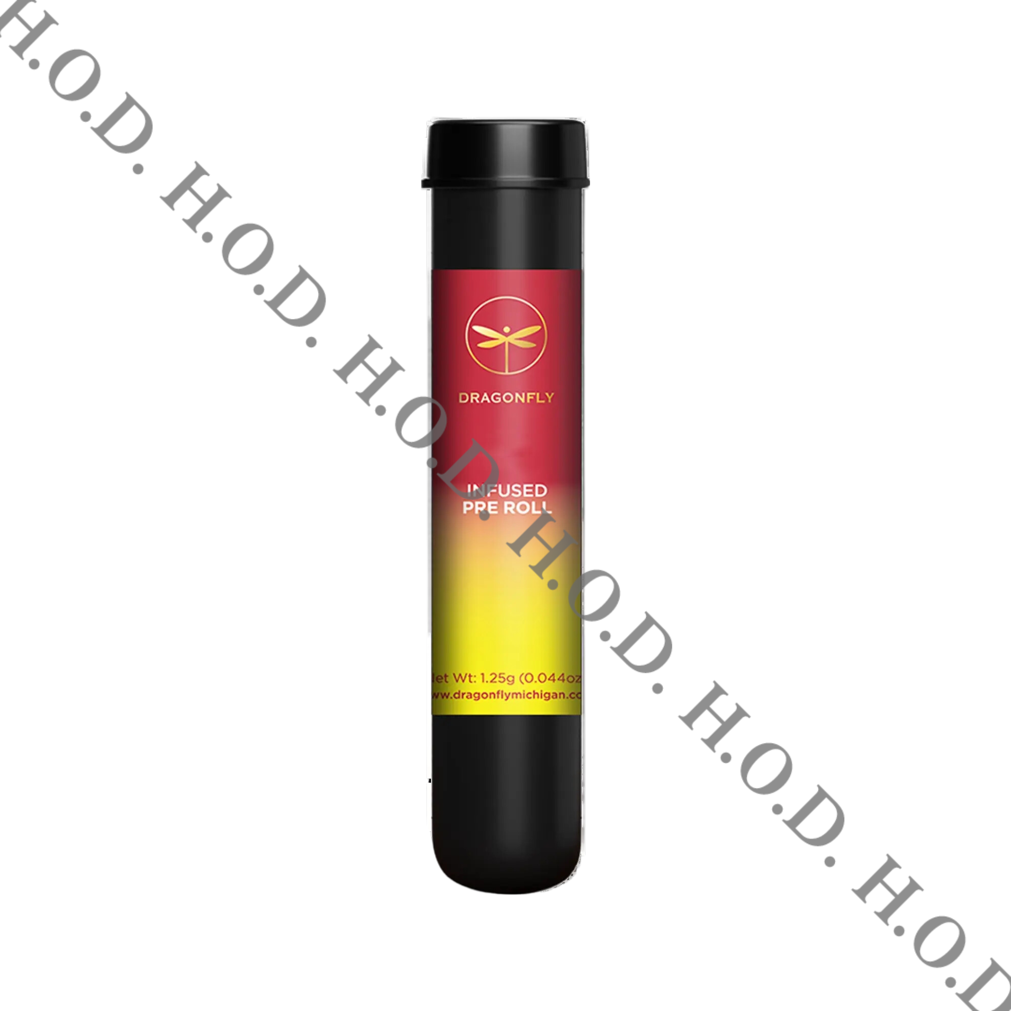 Photograph of product: Dragonfly Garlic Breath au chocolat Rosin Infused Pre-Roll 1.25g