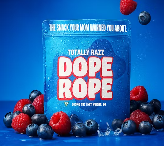 Photograph of product: Dope Rope 200mg l Totally Razz l Sauce