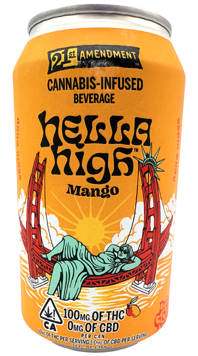 Photograph of product: 21ST Amendment | Hella High Mango | 355ML 100MG