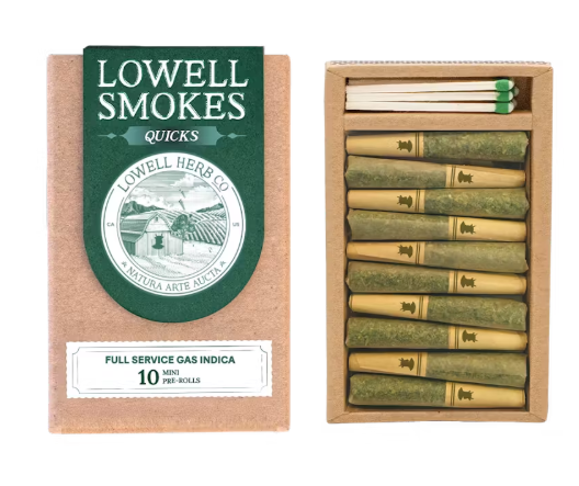 Photograph of product: Lowell Farms | Full Service Gas | Pre-Rolls | 10 Pack | 3.5g