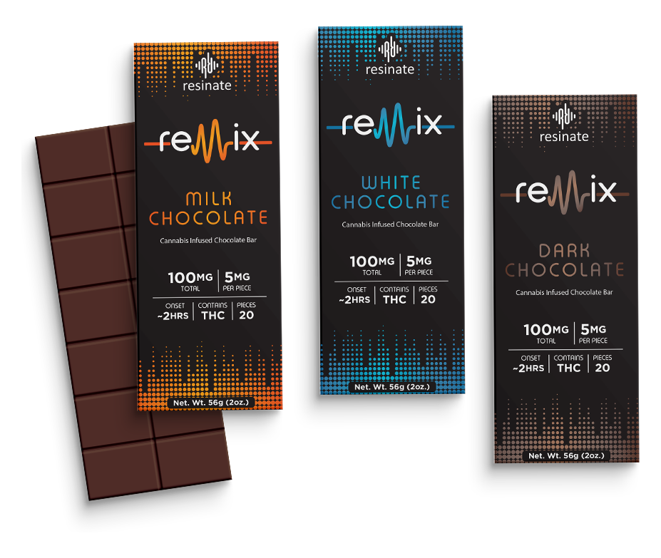 Photograph of product: Oui'd Cookie Dough Milk Chocolate Live Resin Bar (TAX INCLUDED) Bar 20PK 100MG
