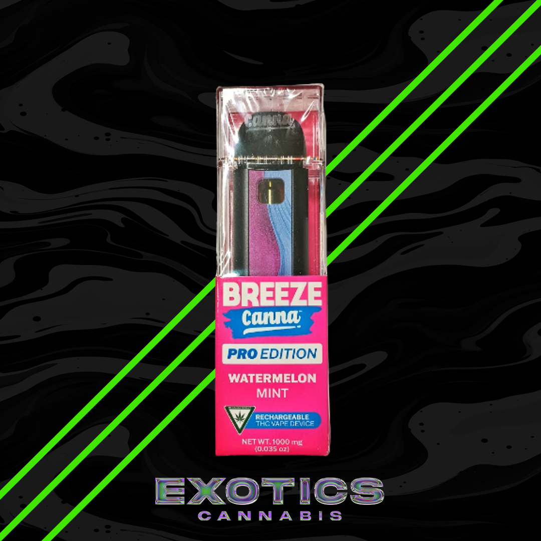 Photograph of product: Breeze Canna Pro - Watermelon Mint Disposable (3/$60)