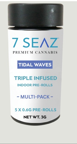 Photograph of product: 7 Seaz | Triple Infused Preroll 5 pack | Bikini Diesel
