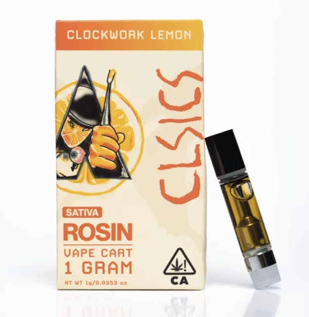 Photograph of product: 1G Rosin CLOCKWORK LEMON Cartridge - 