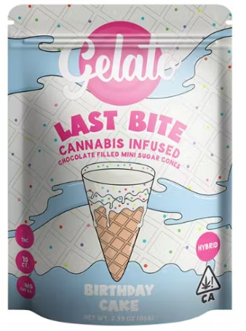Photograph of product: Gelato | Birthday Cake Last Bite Cones | 100mg