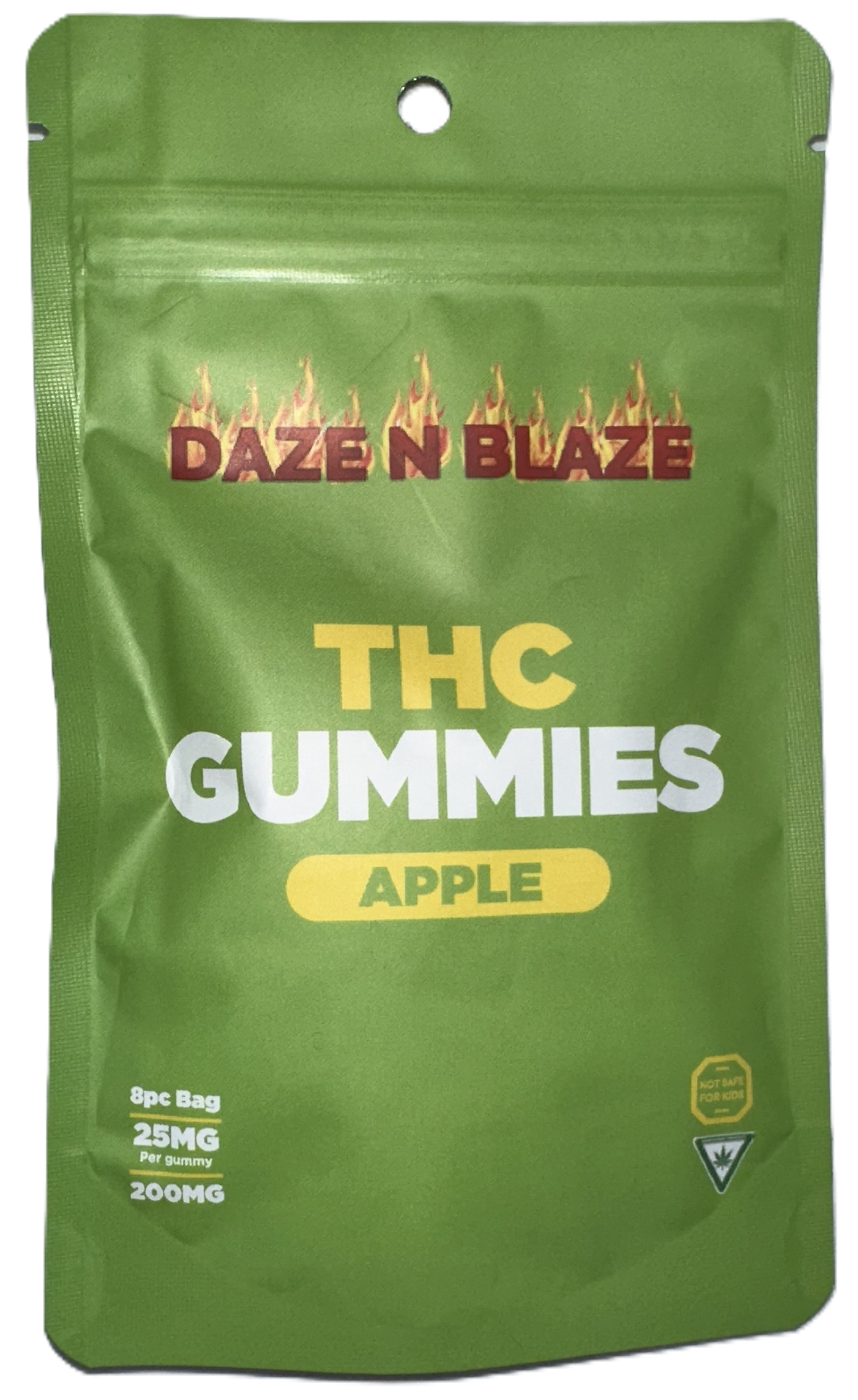 Photograph of product: Daze N Blaze 200mg Gummies - Apple