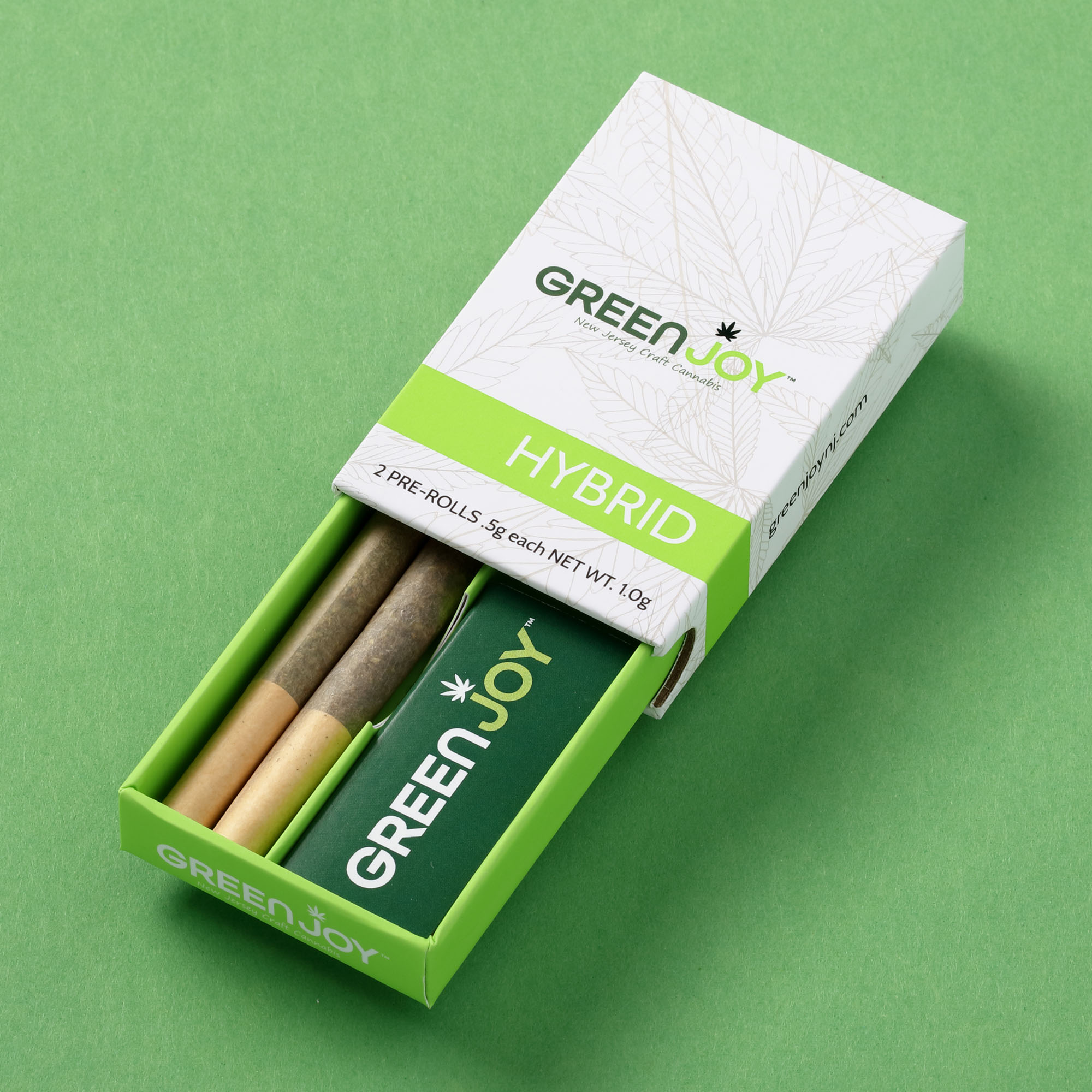Photograph of product: Green Joy | Hypnotik (H) Pre Rolls | 2 Pack (1g)