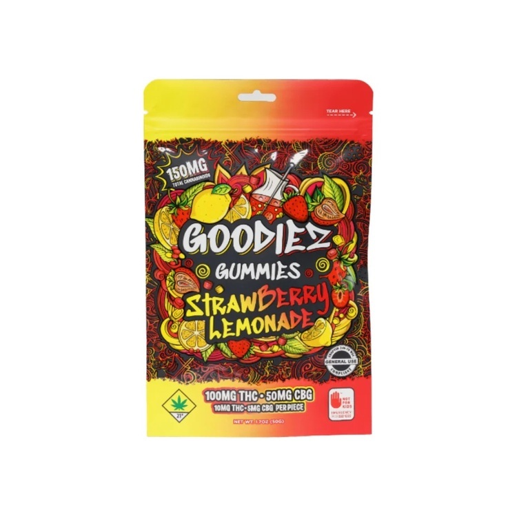 Photograph of product: 10pk Strawberry Lemonade 2:1 TH-oui:CBG glg