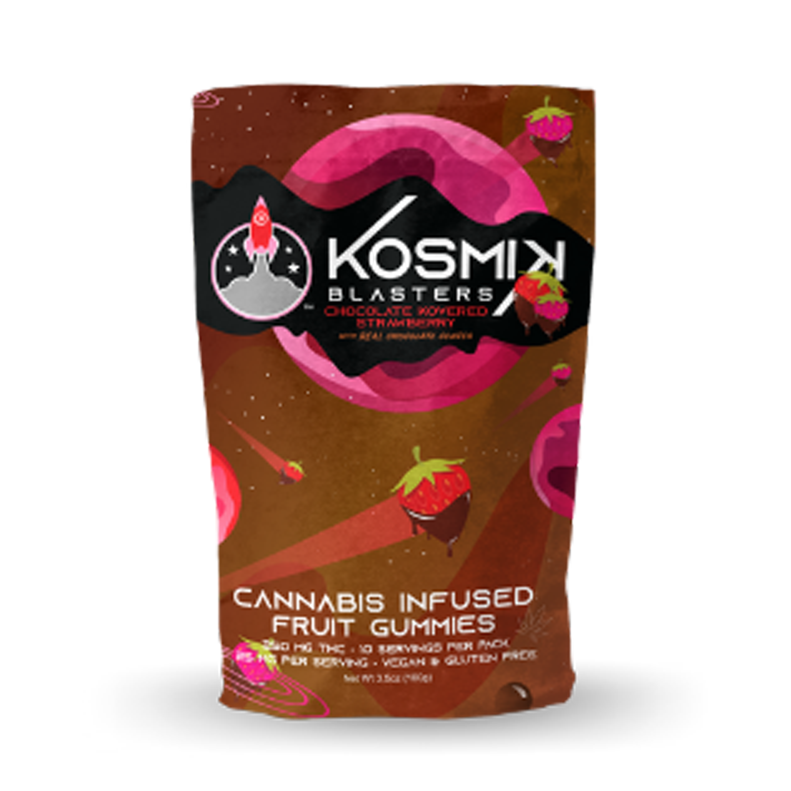 Photograph of product: Chocolate Kovered Strawberry Specialty Blaster Gummies | 250mg