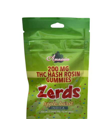 Photograph of product: Amnesia - Apple Burst au chocolat Rosin Zerdz 200mg