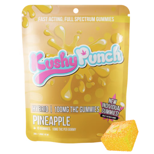 Photograph of product: KUSHY PUNCH - Pineapple Full Spectrum Gummies 200mg