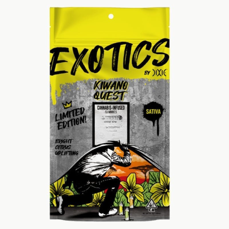Photograph of product: Dixie | Exotic Gummy 100mg | Kiwano Quest