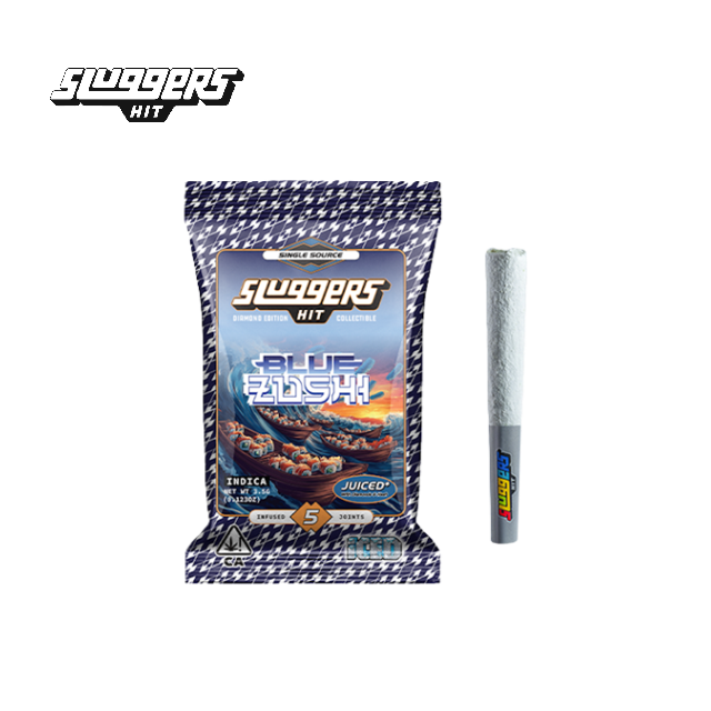 Photograph of product: BLUE ZUSHI 3.5G INFUSED 5 PACK PREROLLS