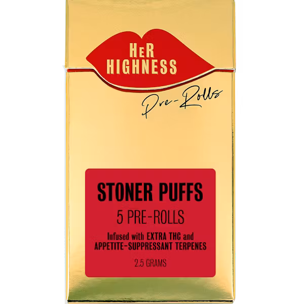 Photograph of product: Infused Pre-rolls | Her Highness | Stoner Puffs - 5pk