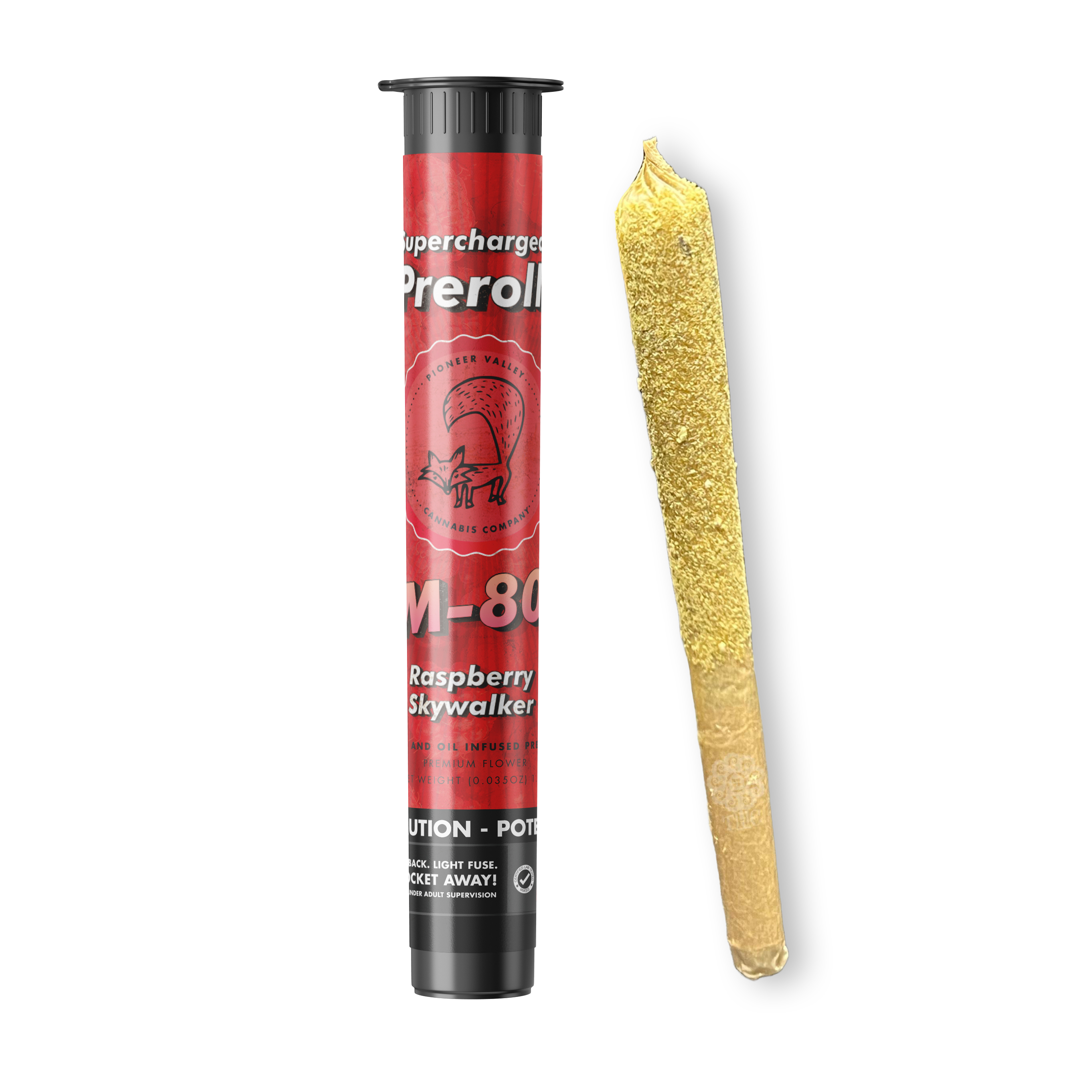 Photograph of product: M-80 Raspberry Skywalker OG | Infused Pre-Roll 1pk | 1g
