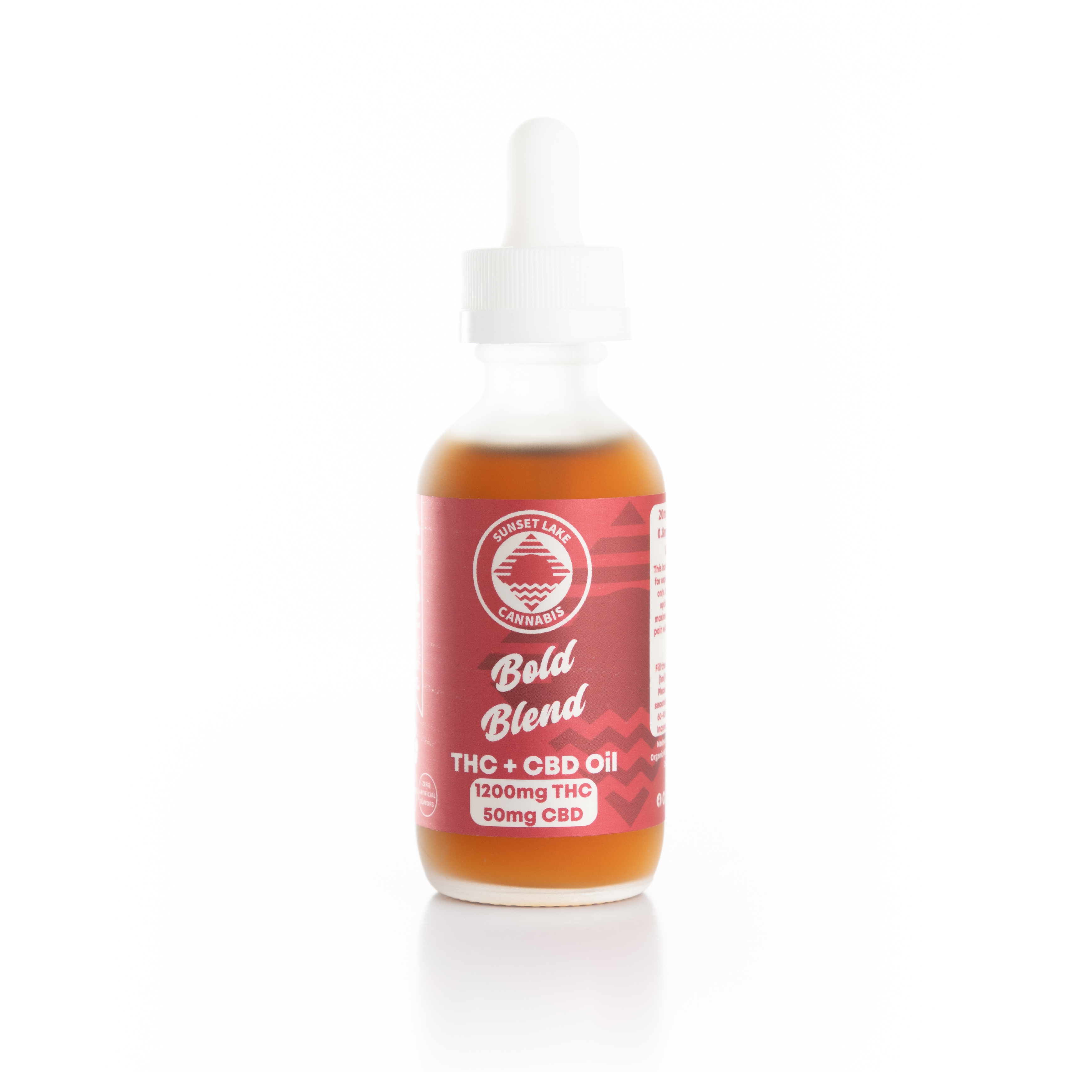 Photograph of product: Sunset Lake Bold Blend 1200mg TH-oui + 50mg CBD Oil