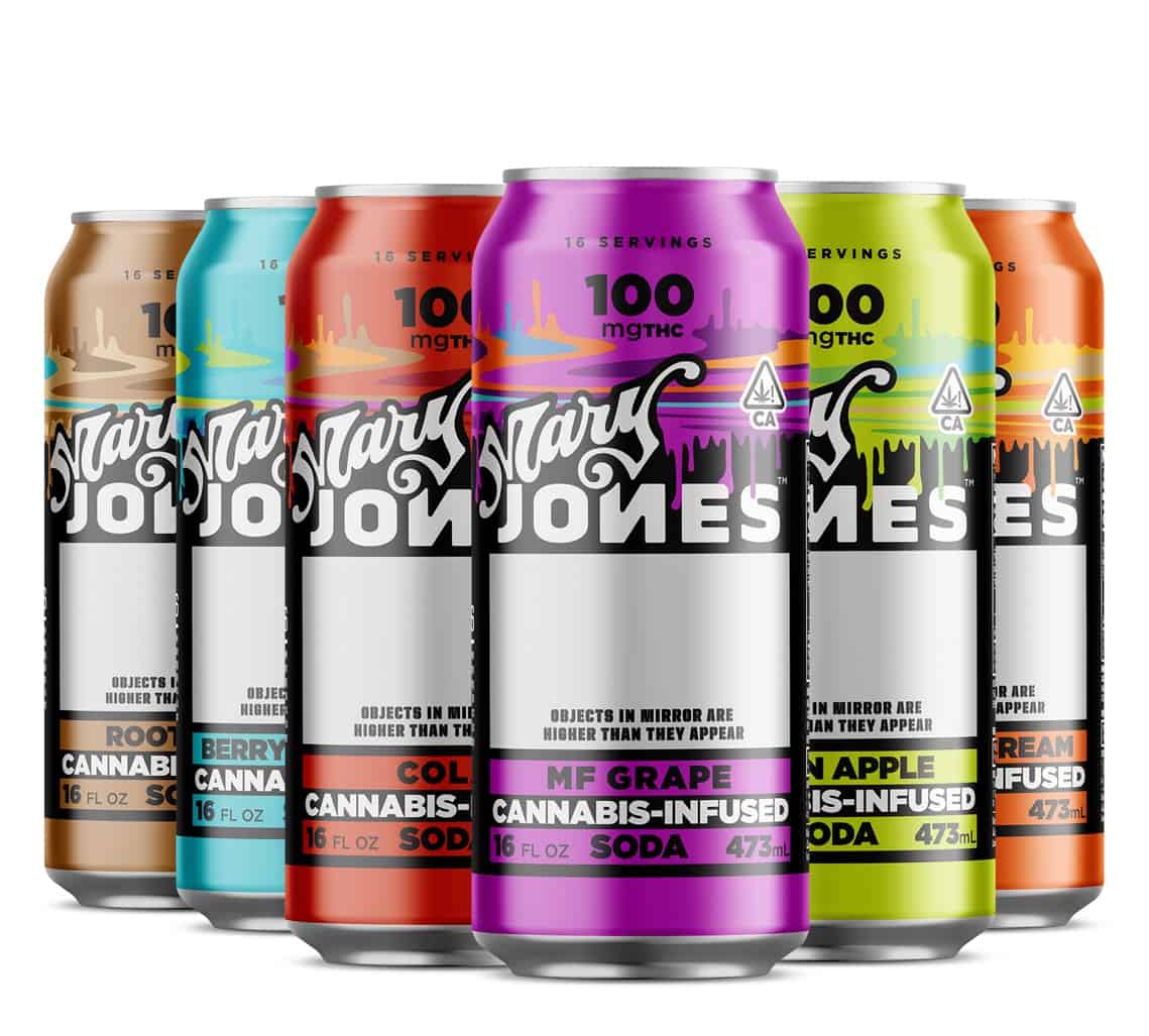 Photograph of product: Mary Jones - Root Beer TH-oui Soda- 100mg