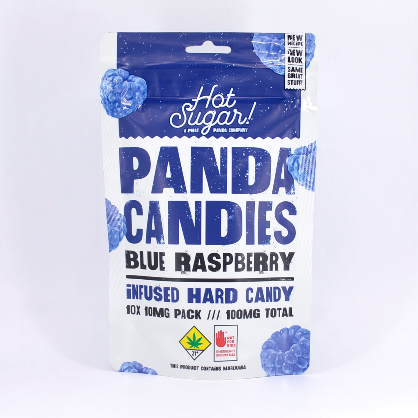 Photograph of product: Blue Raspberry Panda Candies | Panda Candies | 10pk | (100mg)