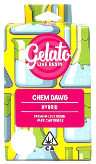 Photograph of product: CHEM DAWG 1G LIVE RESIN CARTRIDGE