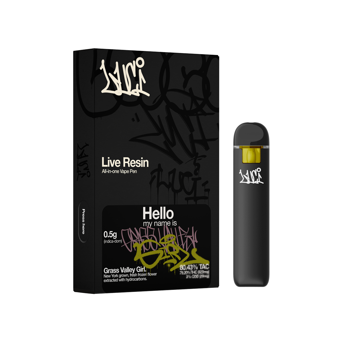 Photograph of product: Grass Valley Girl - Oui'd | Live Resin Disposable Vape