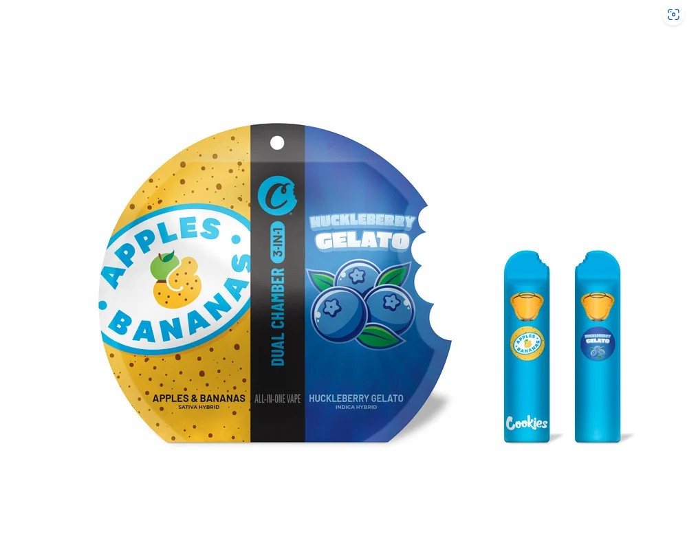 Photograph of product: Cookies Disposable Apples and Bananas/Huckleberry Gelato AIO (H)