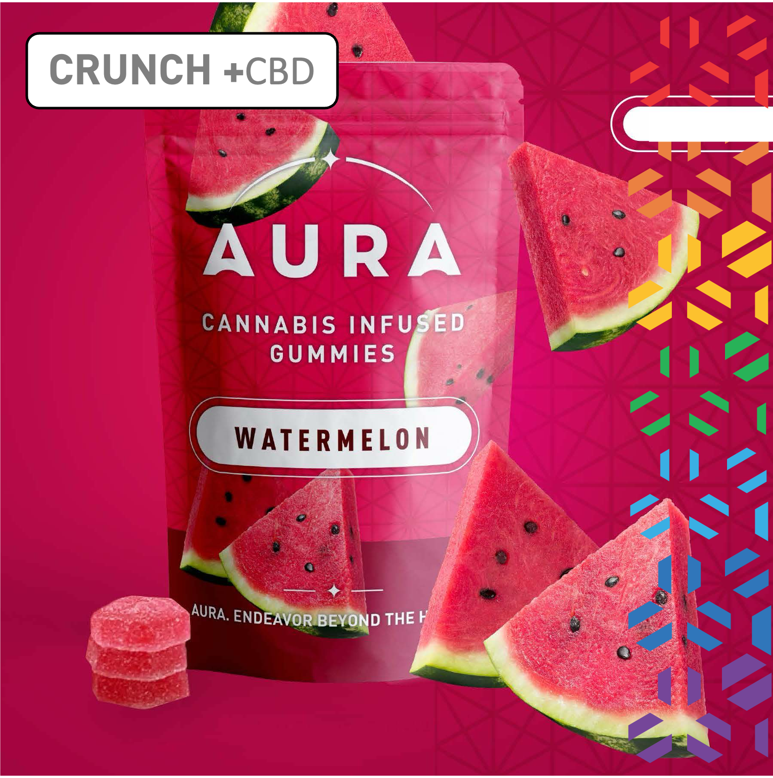 Photograph of product: Watermelon Crunch + CBD | Gummies | [229.51mg]