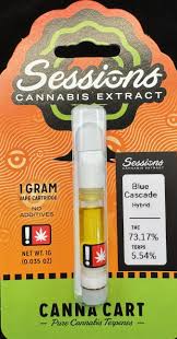 Photograph of product: Cartridge - 1g Distillate Sessions - Mendo Luxe