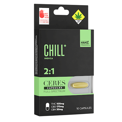 Photograph of product: Chill 2:1 Oui'd Capsules 10-Pack | 300mg