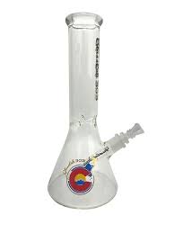 Photograph of product: Glasslabs303 | yellow and blue Beaker Bong