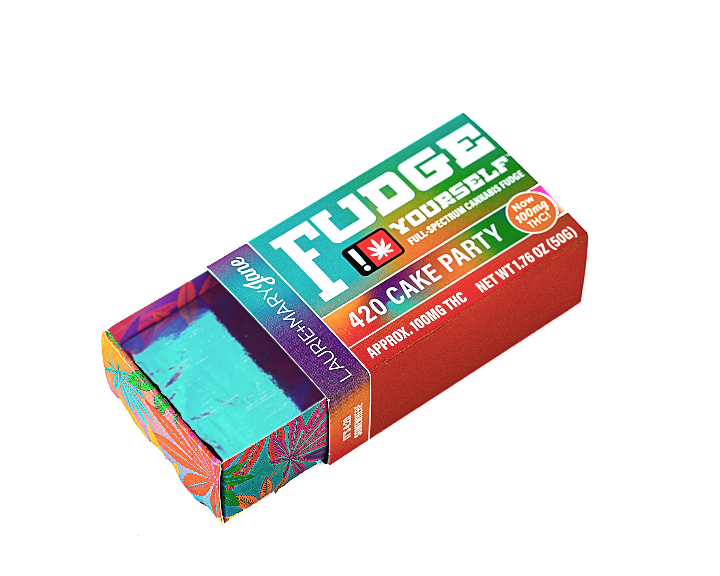 Photograph of product: Laurie + Mary Jane - CAKE PARTY - Fudge - (100mg) - H