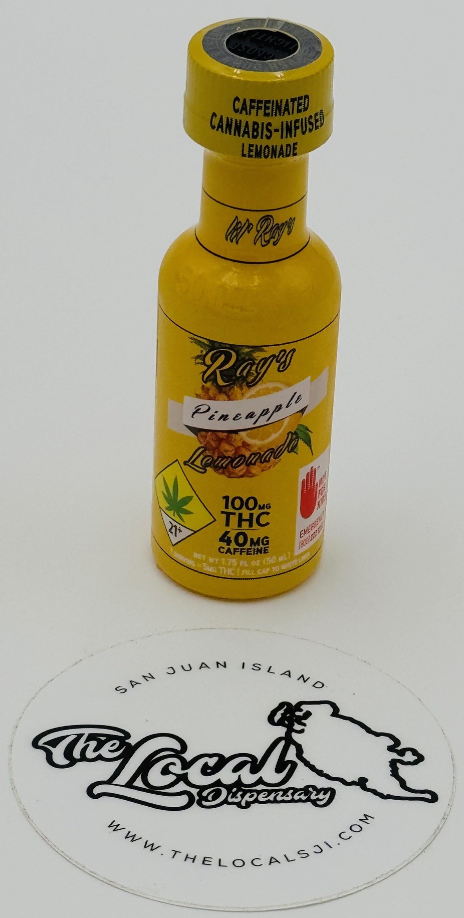 Photograph of product: Lil Rays Caffeinated Pineapple Lemonade 100mg TH-oui