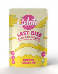 Photograph of product: Gelato Last Bites | Banana Cream Pie | 200mg Mini Sugar Cone