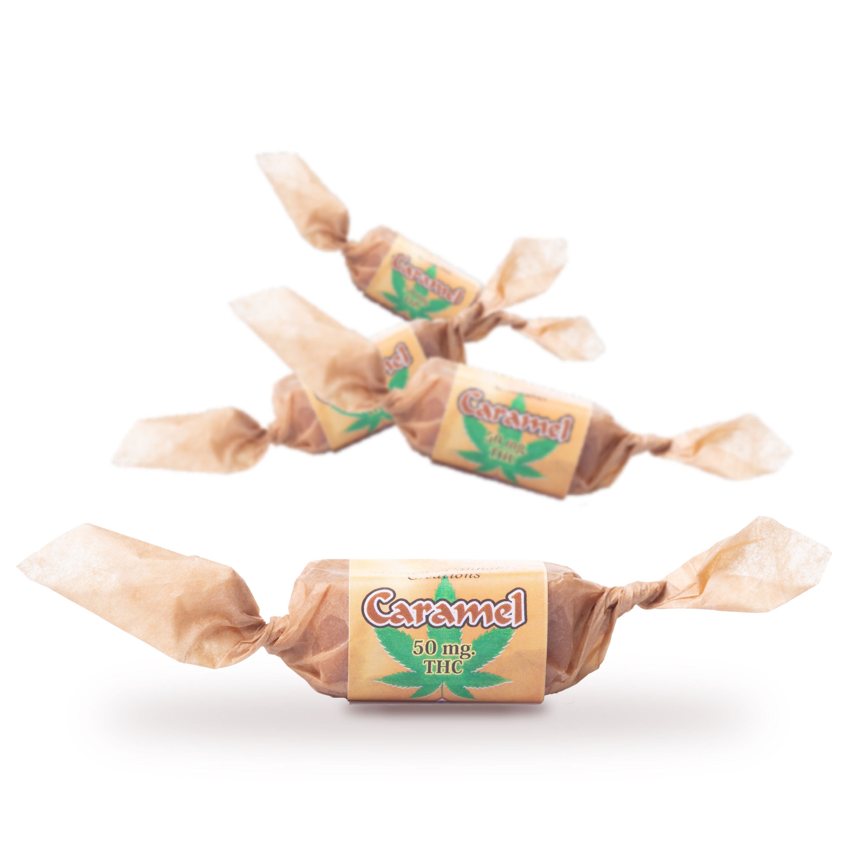 Photograph of product: 250mg Caramel Chew