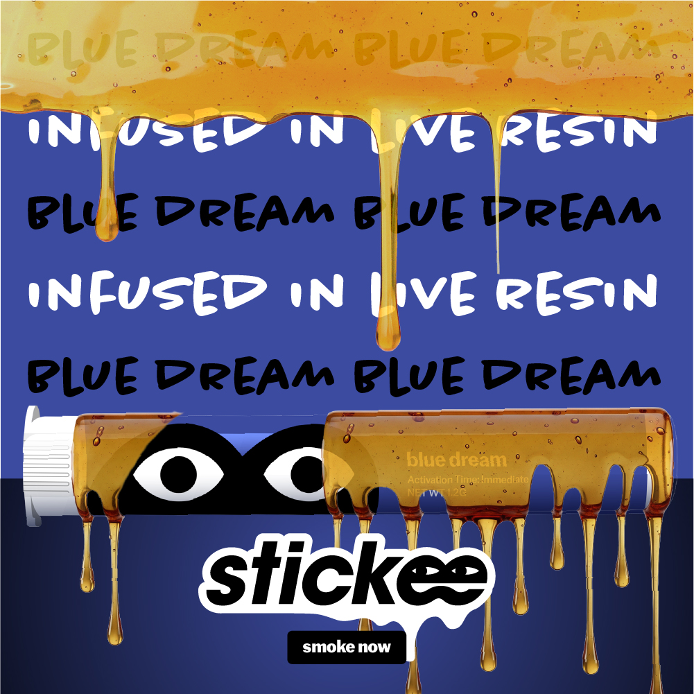 Photograph of product: STICKEE | Blue Dream | 1.2g | Live Resin Infused Pre-Roll