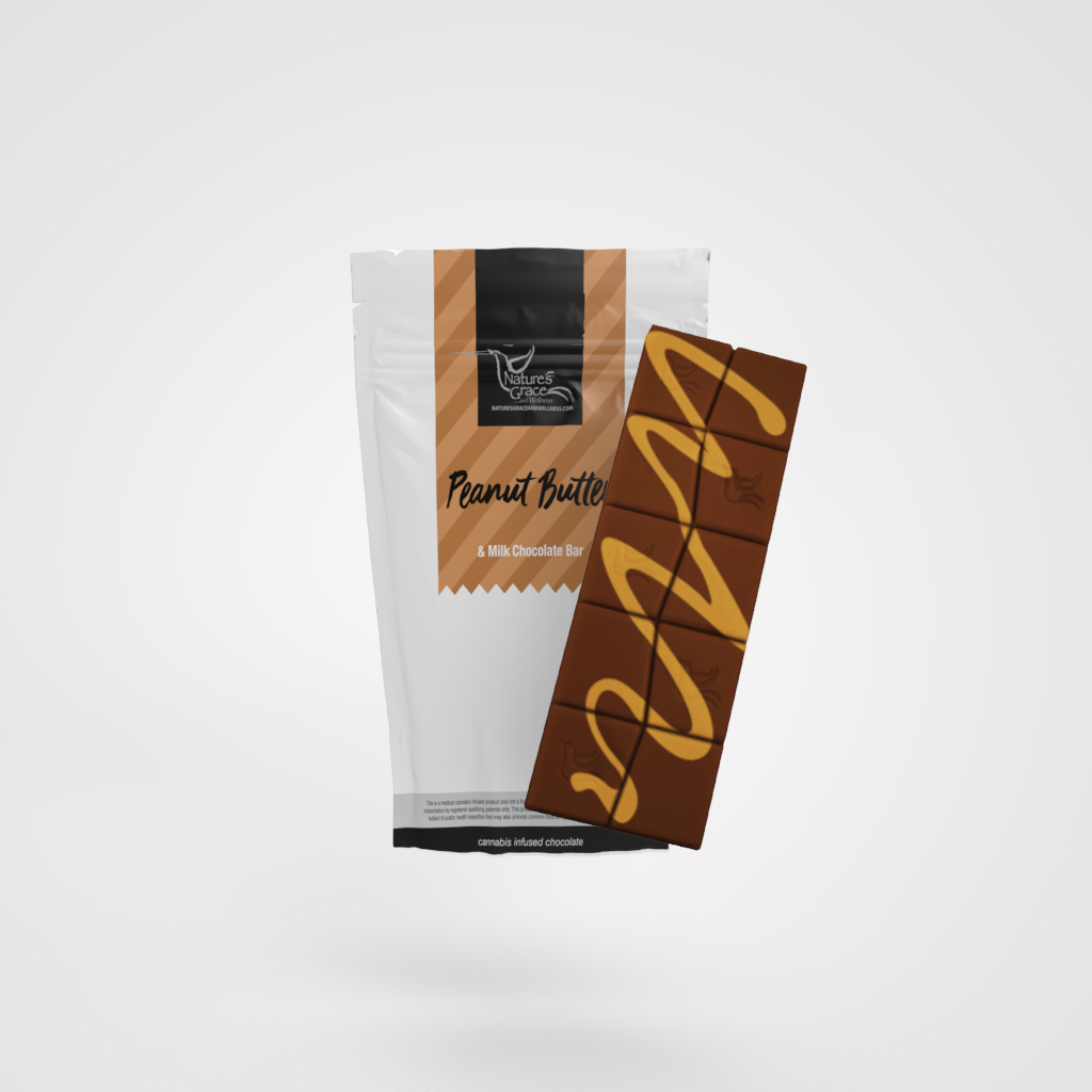 Photograph of product: Peanut Butter Milk Chocolate 100mg (10-Pack | 10mg Each)