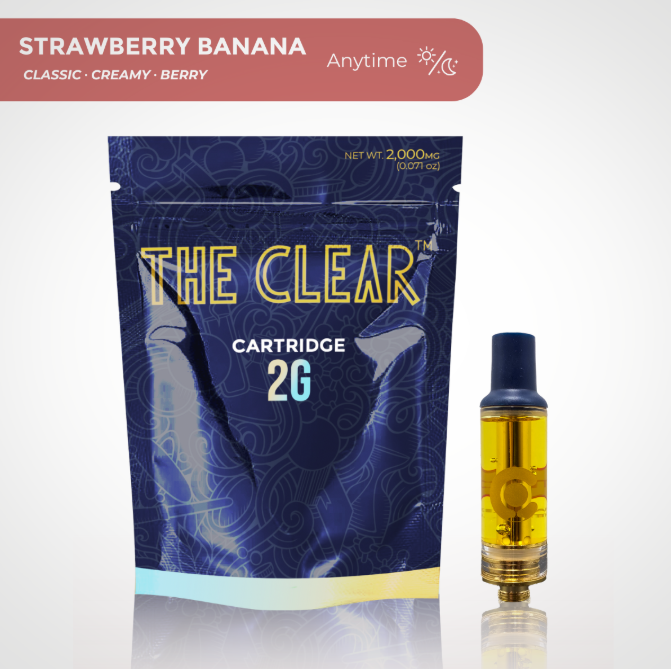 Photograph of product: [REC] The Clear | Strawberry Banana | 2g Cartridge