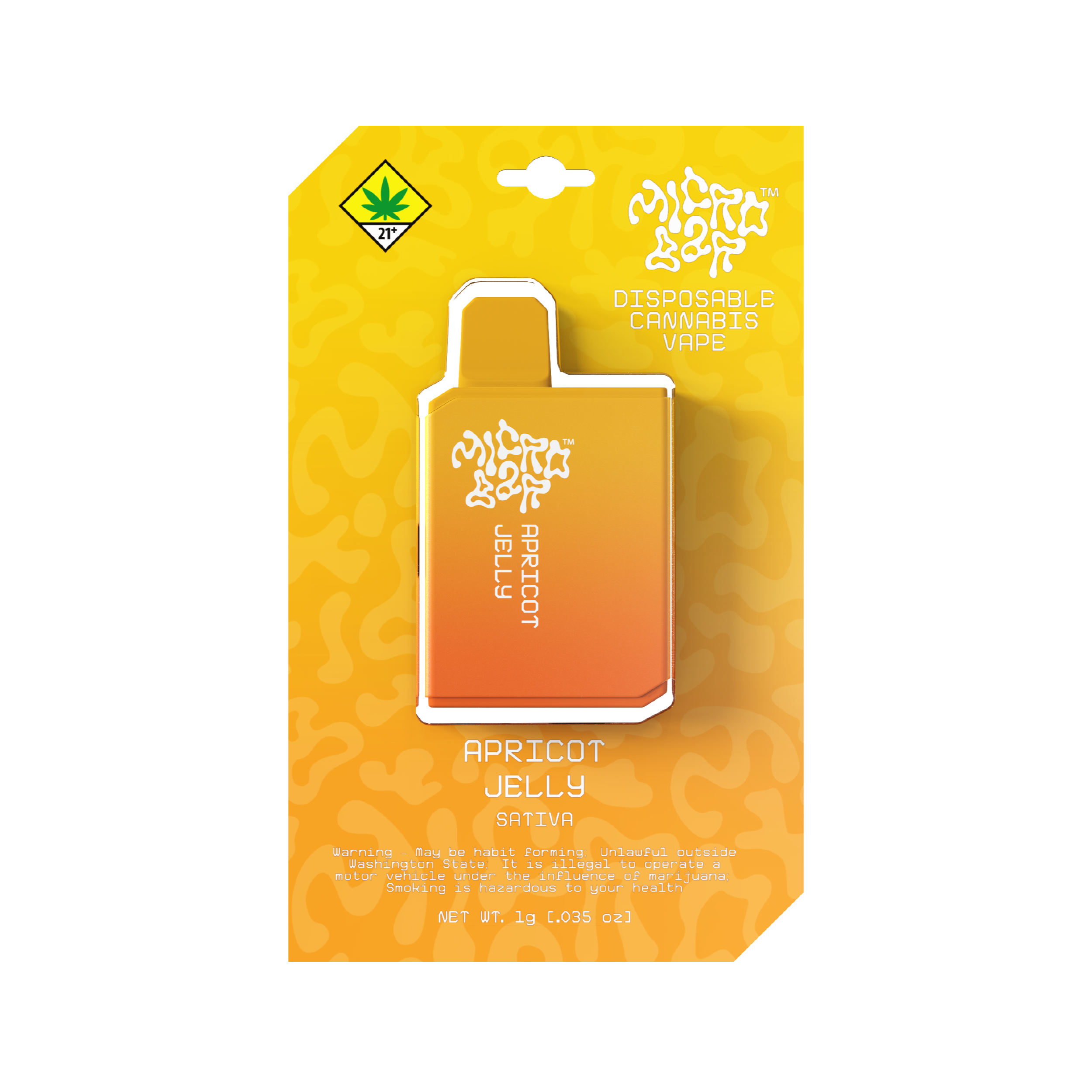 Photograph of product: Micro Bar | Apricot Jelly | Disposable | DOH | 1g