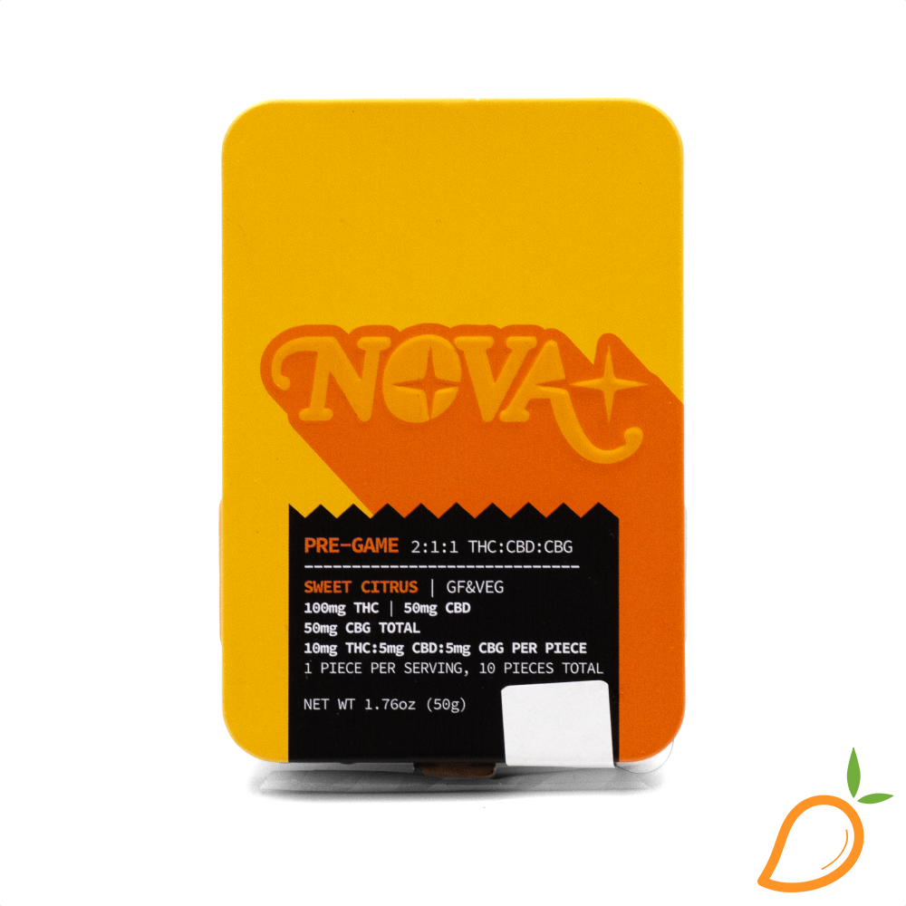 Photograph of product: 100mg 2:1:1 Sweet Citrus Pregame Gummies Nova