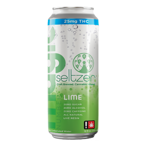 Photograph of product: 25mg Lime Seltzer