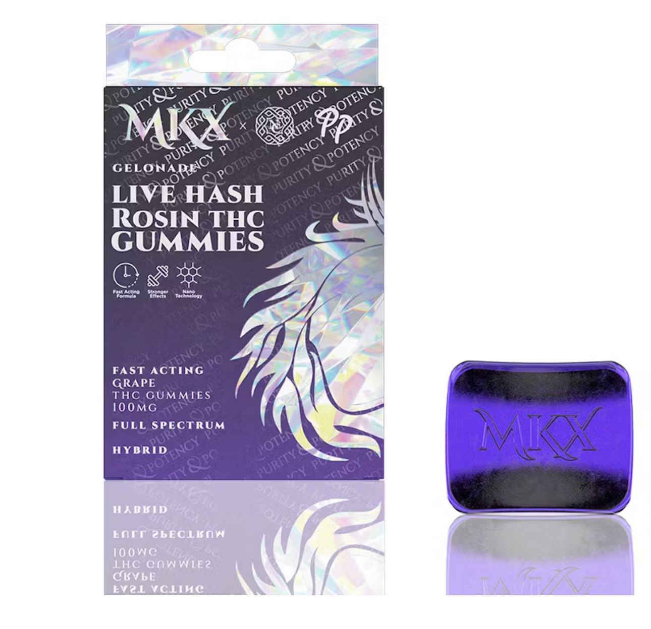 Photograph of product: AU MKX: Gelonade au chocolat Rosin 100mg Gummies