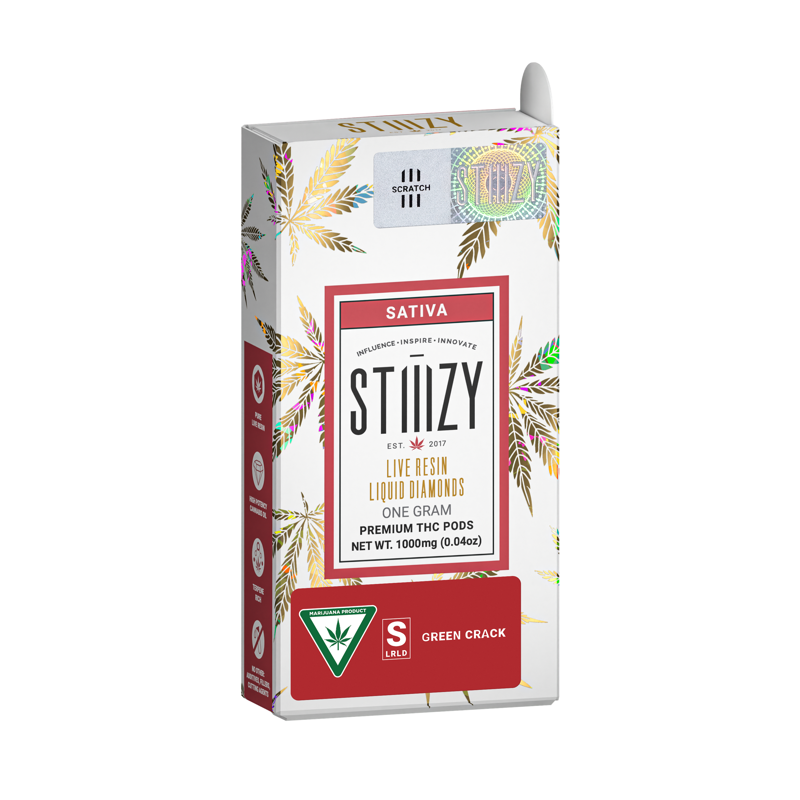 Photograph of product: Green Crack | 1G Live Resin Liquid Diamonds Pod