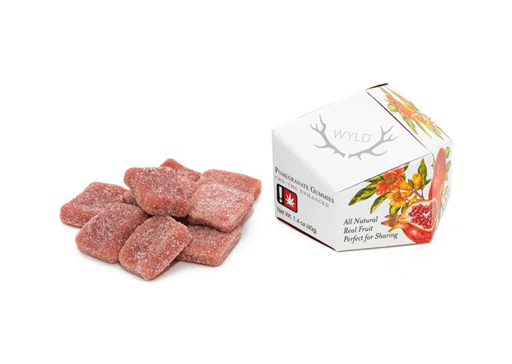 Photograph of product: Pomegranate 1:1 Gummies